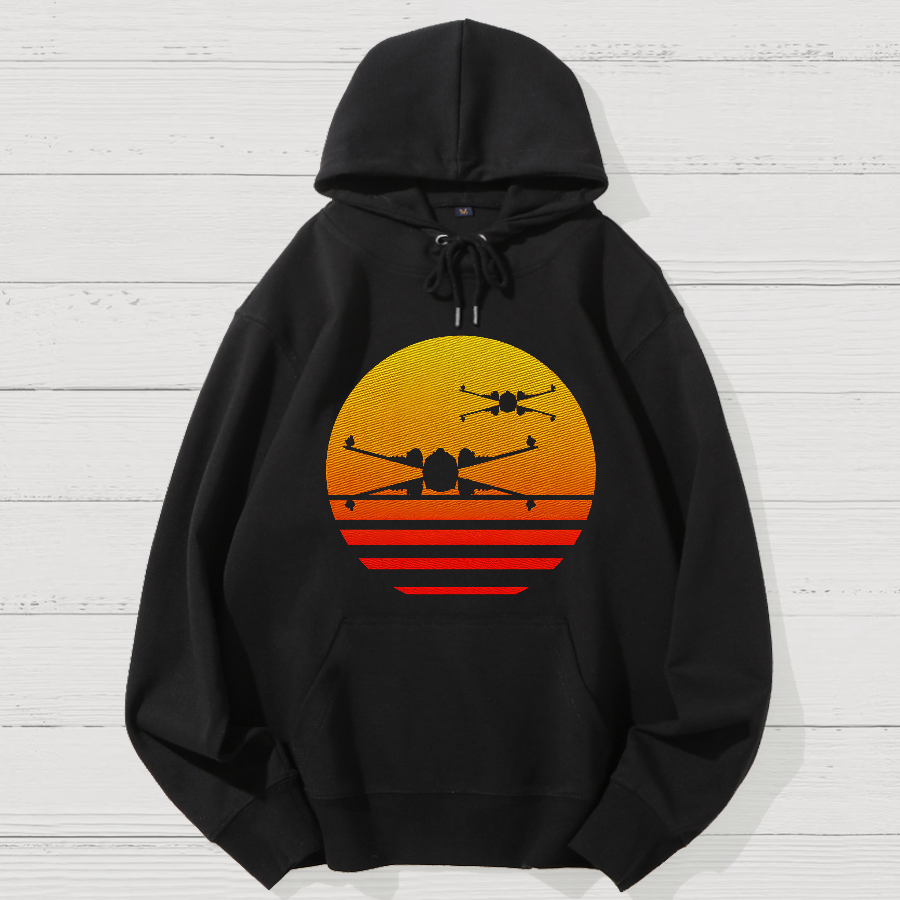 Sunset X-Wing Starfighter Geek Cotton Hoodie
