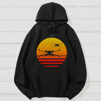 Sunset X-Wing Starfighter Geek Cotton Hoodie