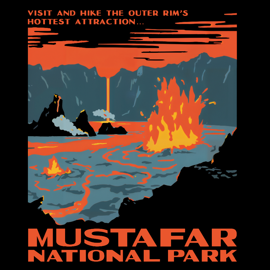 Mustafar National Park Nerdy T-Shirt