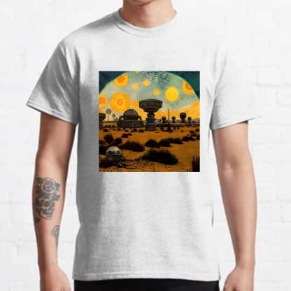 Starry Night in Mos Eisley Tatooine Nerdy T-Shirt