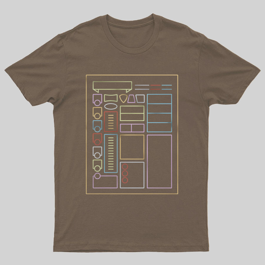 Character Sheet Dnd Geeky T-Shirt