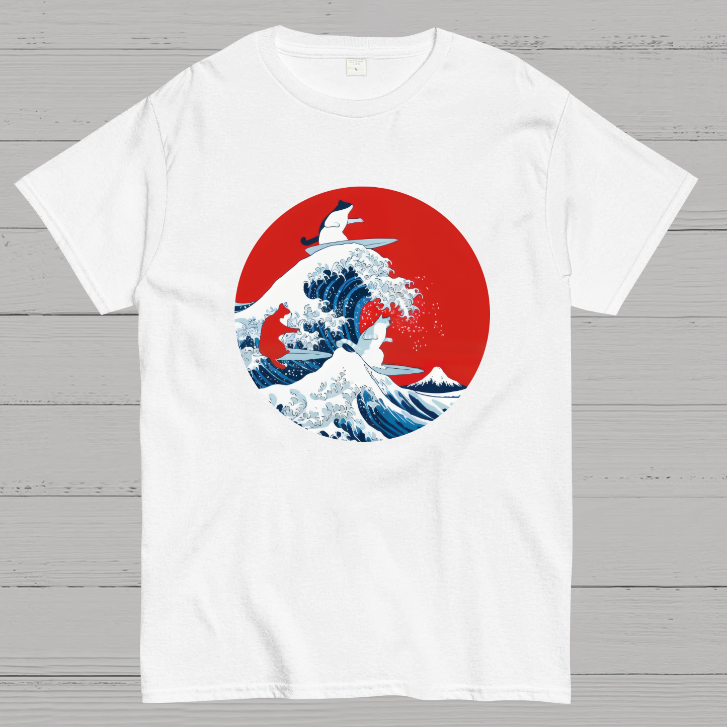 Surfing Cat Funny T-Shirt