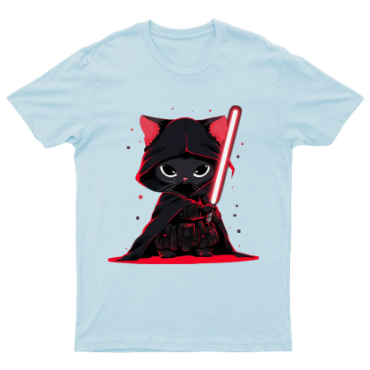 Cat Vader Embrace the Feline Dark Side! Nerdy T-Shirt