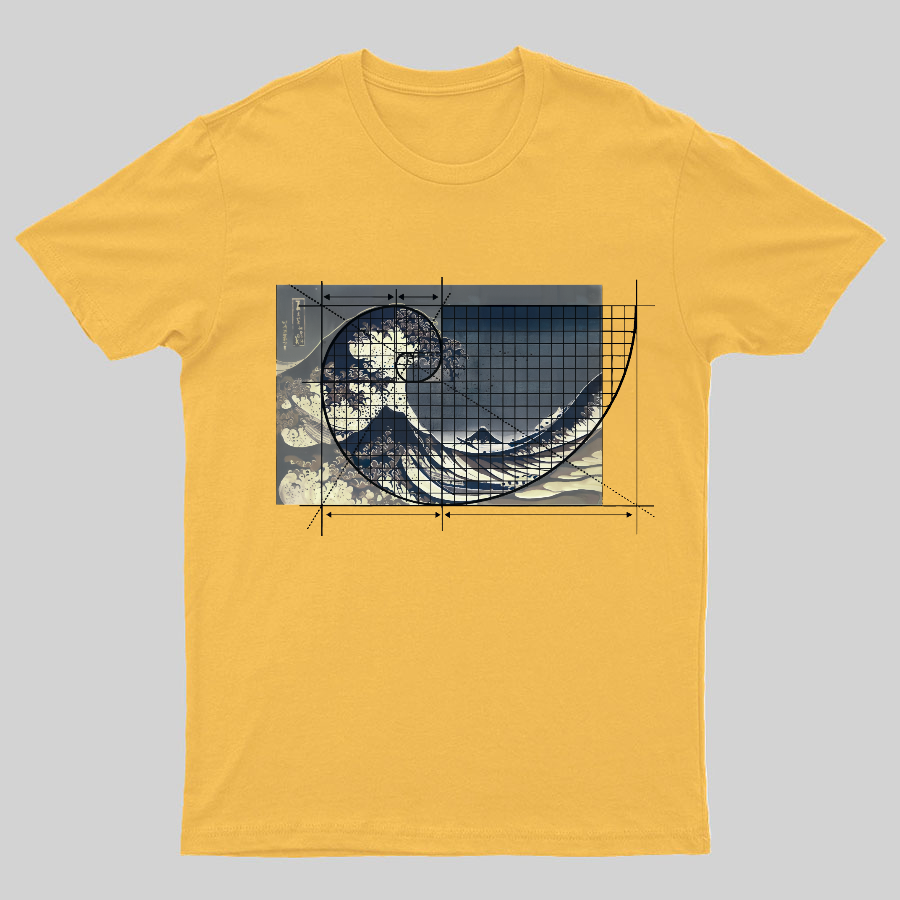 Hokusai Meets Fibonacci Geeky T-Shirt
