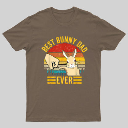 Best Bunny Dad Ever Geeky T-Shirt