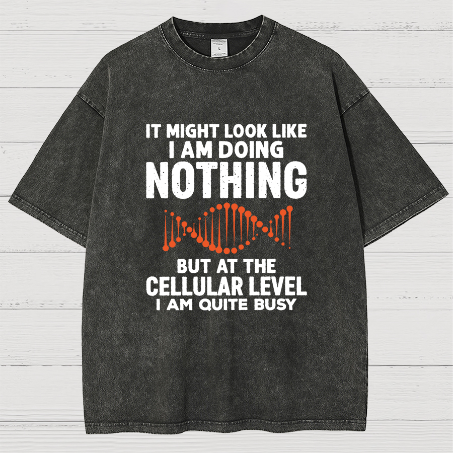 It Might Look Like I Am Doing Nothing Vintage Distressed T-shirt