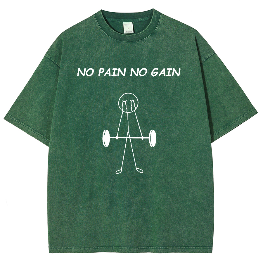 No Pain No Gain Vintage Distressed T-shirt