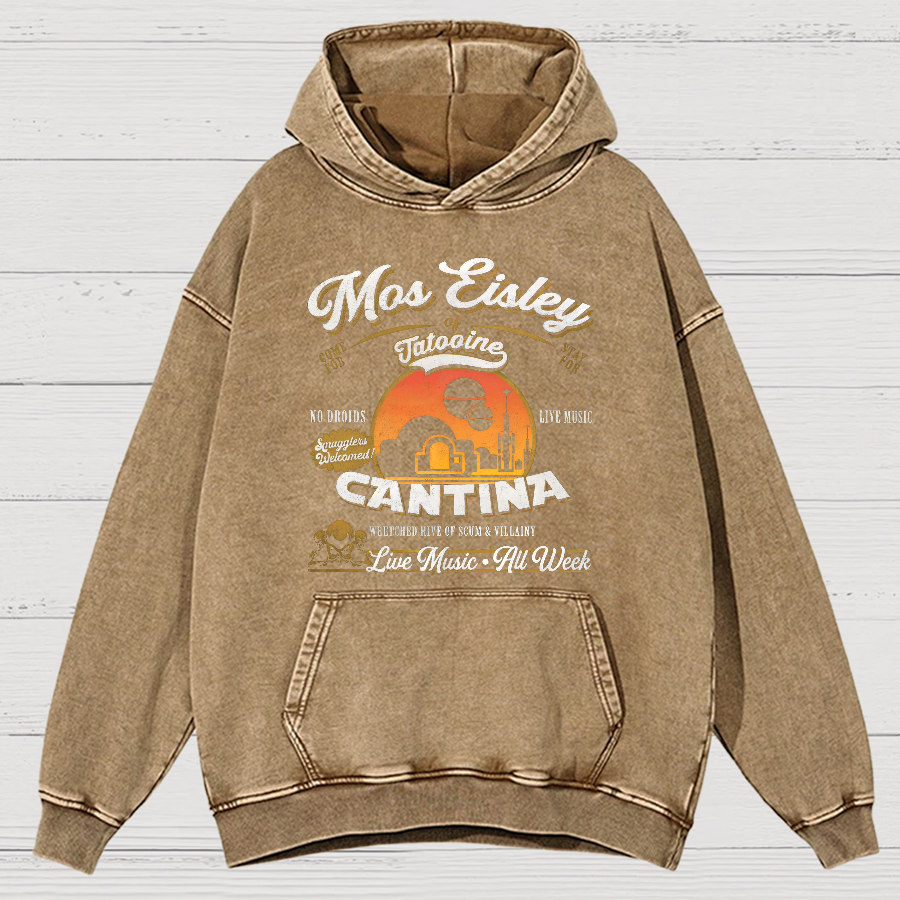 Mos Eisley Cantina Tatooine Graphic Star Wars Vintage Distressed Hoodie