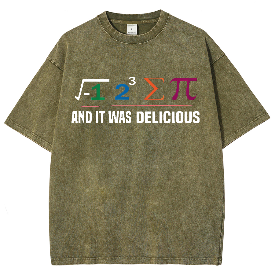 I Ate Some Pie And It Was Delicious I Ate Some Pi Math Vintage Distressed T-shirt