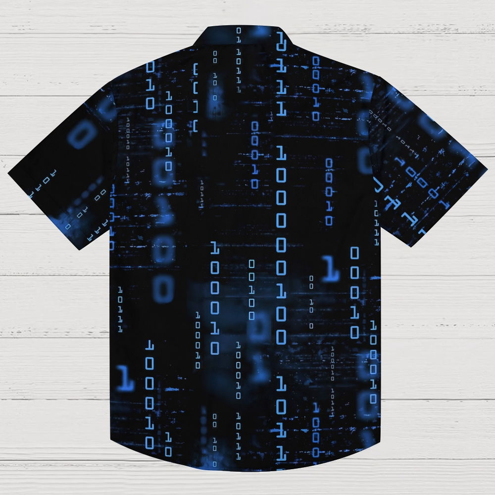 Blue Codes 0 And 1 Geeky Shirt