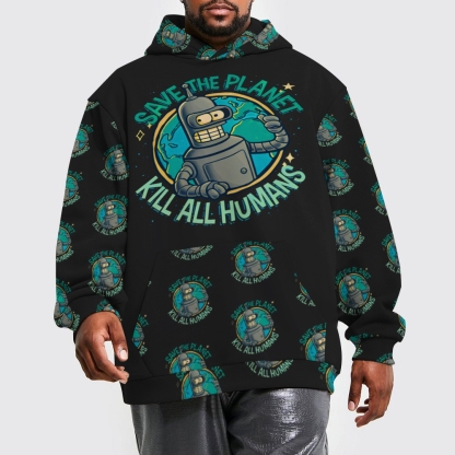 Save The Planet Kill All Humans Air Layer Hoodie