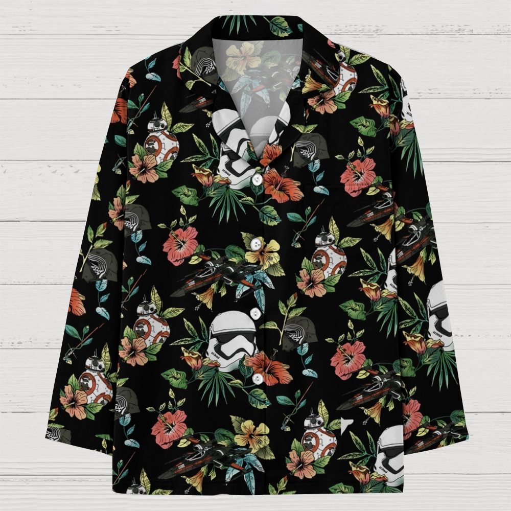 Flowers And Robots Star Wars Geek Long Sleeve Pajama Set