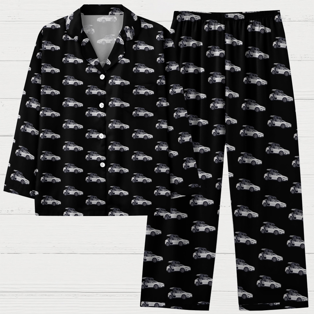 Tesla Model X Geek Long Sleeve Pajama Set 
