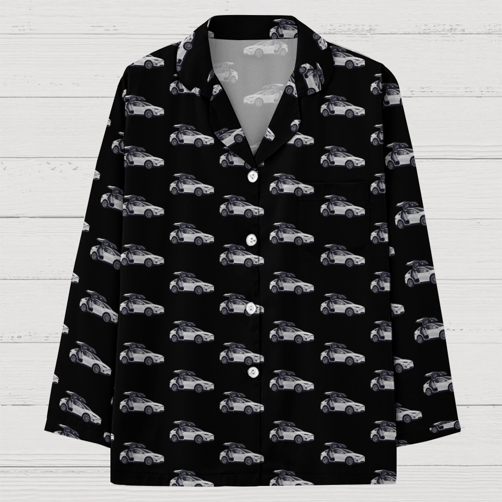 Tesla Model X Geek Long Sleeve Pajama Set 