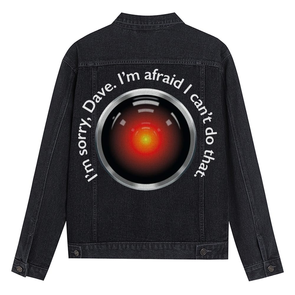 HAL "Sorry, Dave" Quote Geek Denim Jacket
