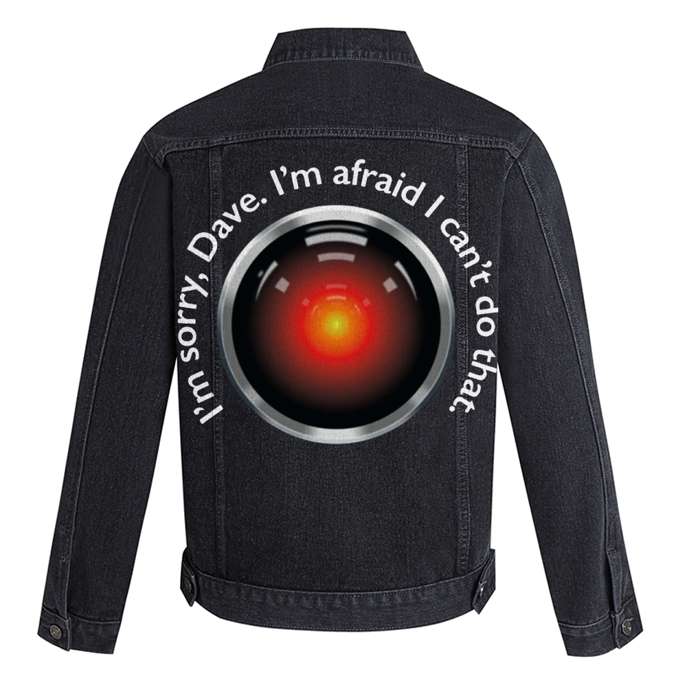 HAL "Sorry, Dave" Quote Geek Denim Jacket
