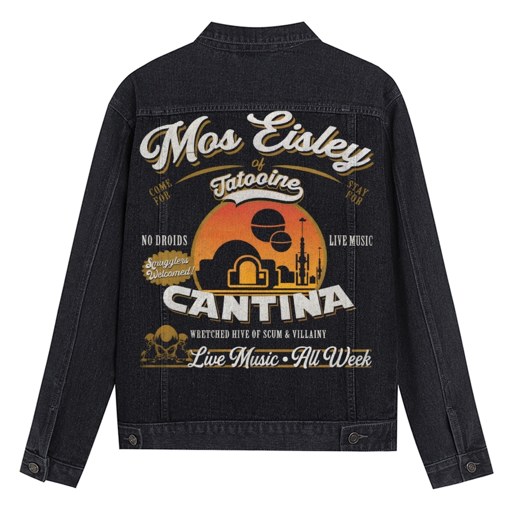 Mos Eisley Cantina Tatooine Graphic Star Wars Print Denim Jacket