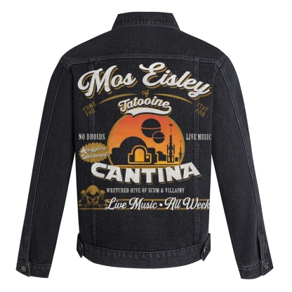 Mos Eisley Cantina Tatooine Graphic Star Wars Print Denim Jacket
