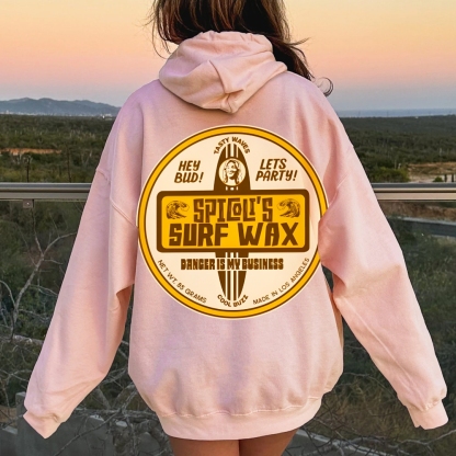 Spicoli's Surf Wax Printed Back Cotton Hoodie