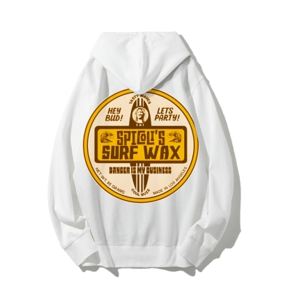 Spicoli's Surf Wax Printed Back Cotton Hoodie