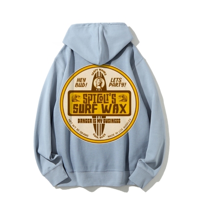 Spicoli's Surf Wax Printed Back Cotton Hoodie