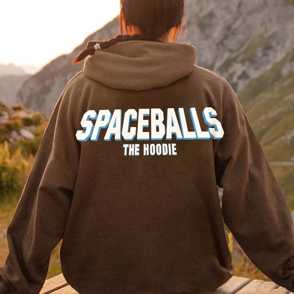Spaceballs The Hoodie Geek Printed Back Cotton Hoodie