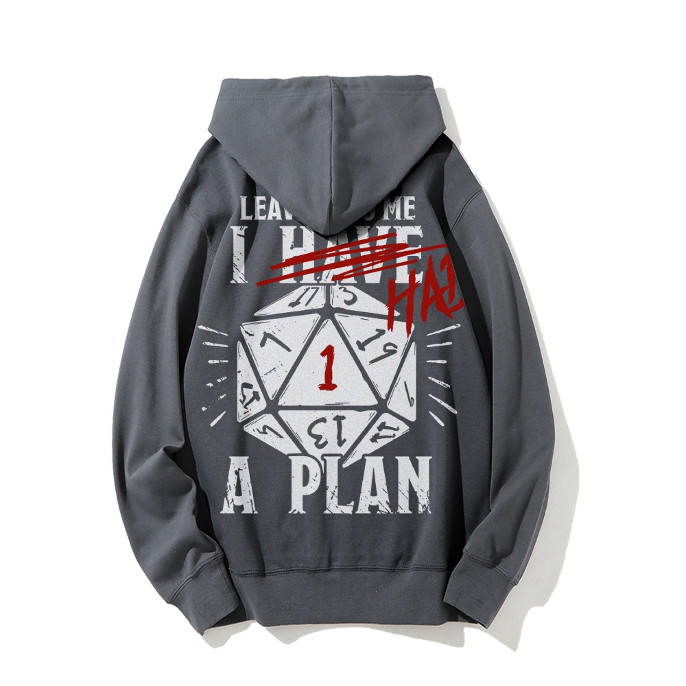 I Had A Plan Nerdy Printed Back Cotton Hoodie