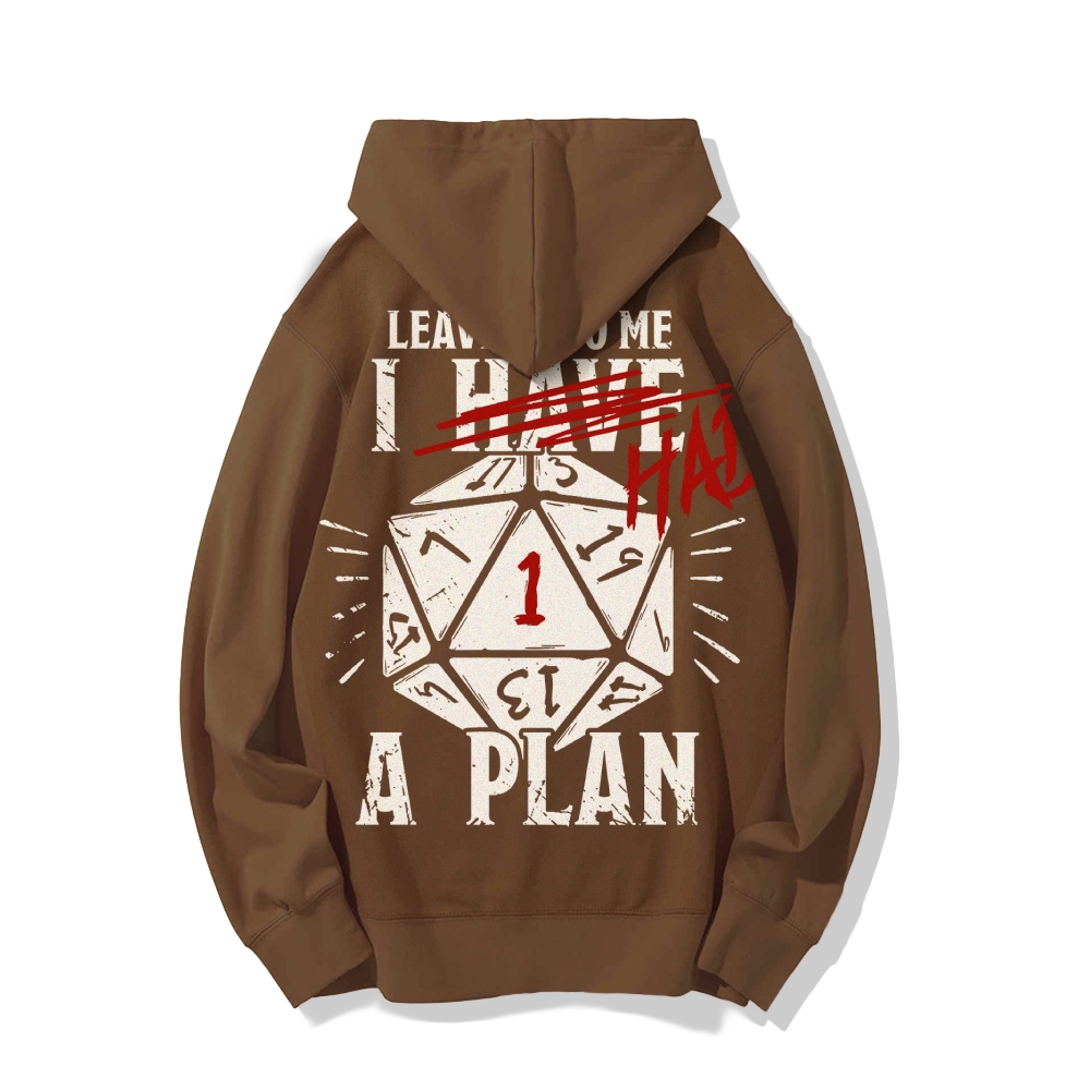 I Had A Plan Nerdy Printed Back Cotton Hoodie