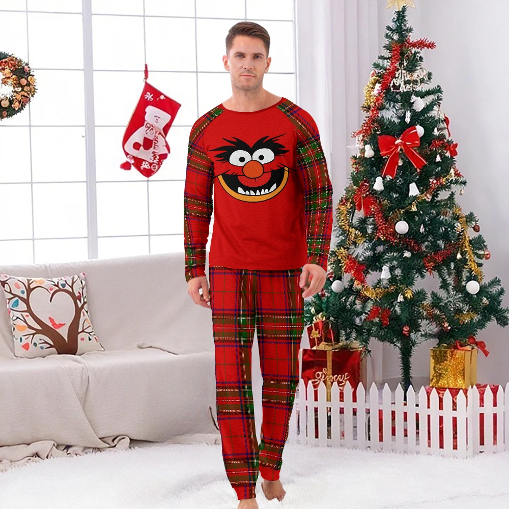 Retro Pop Culture Muppet Face Family Christmas Pajamas Set