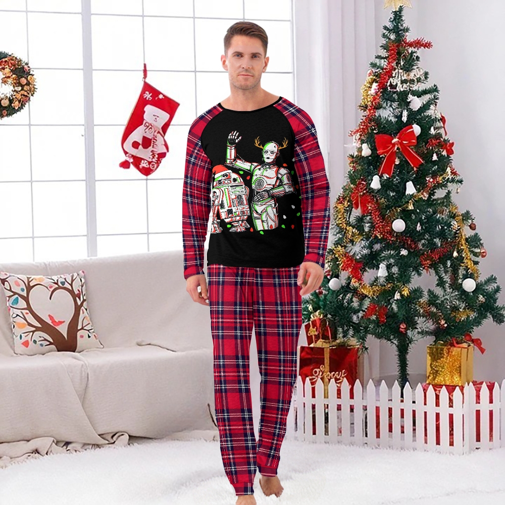 R2D2 And C-3PO Christmas Family Christmas Pajamas Set