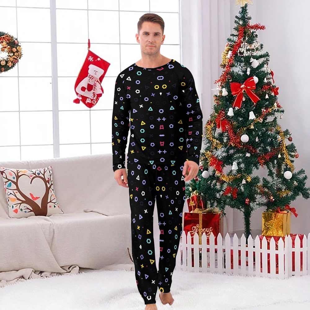 Game Pattern Family Christmas Pajamas Set