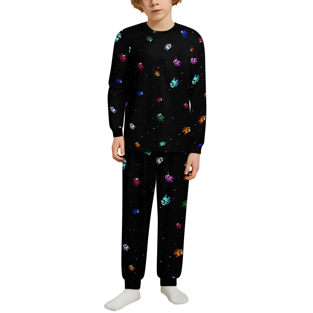 Space Game Art Pattern Family Christmas Pajamas Set