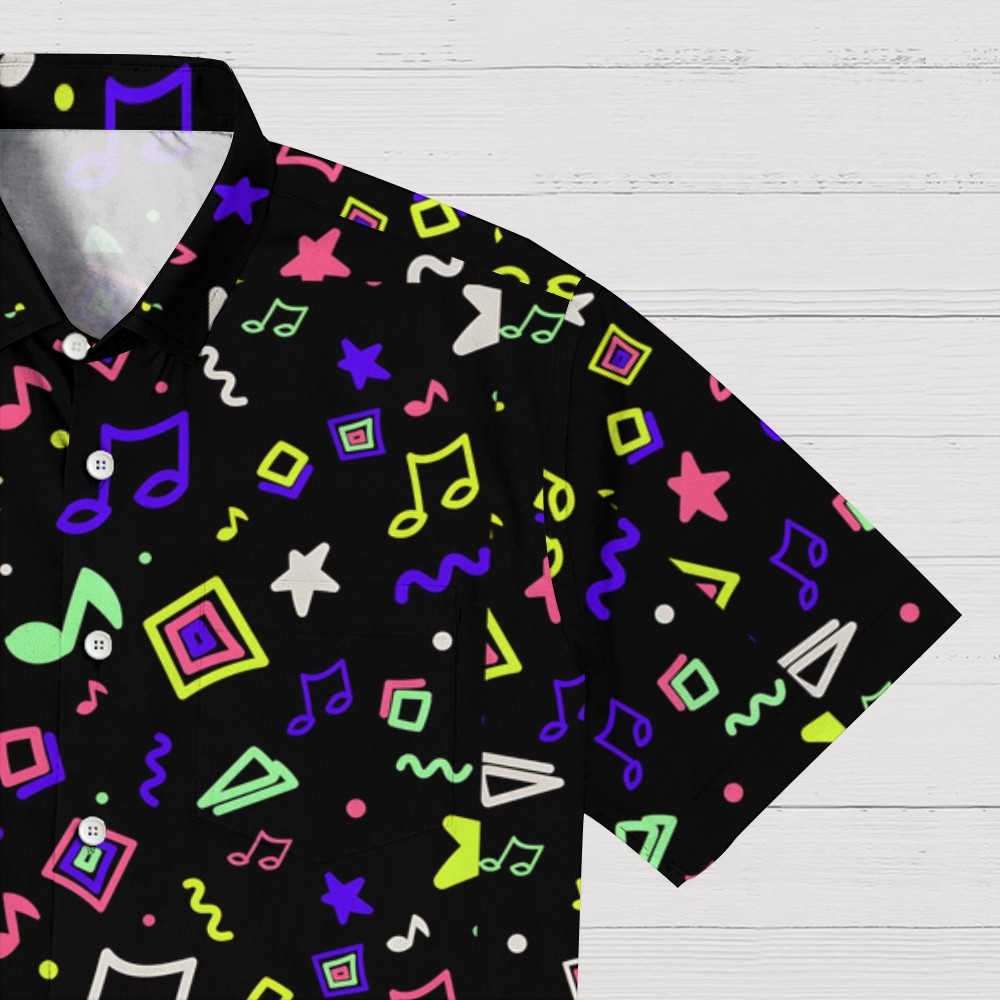 Cool Music Graphic Print Geek Shirt