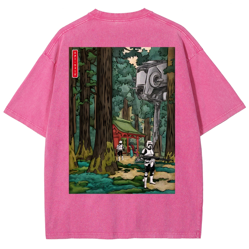 Galactic Empire In Japanese Forest Washed T-Shirt