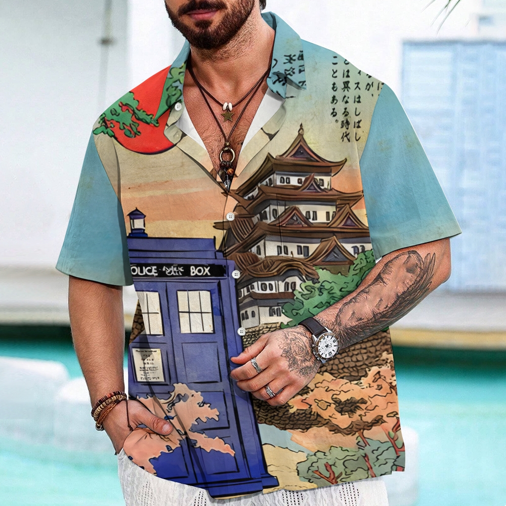 The Tardis Geek Hawaiian Shirt