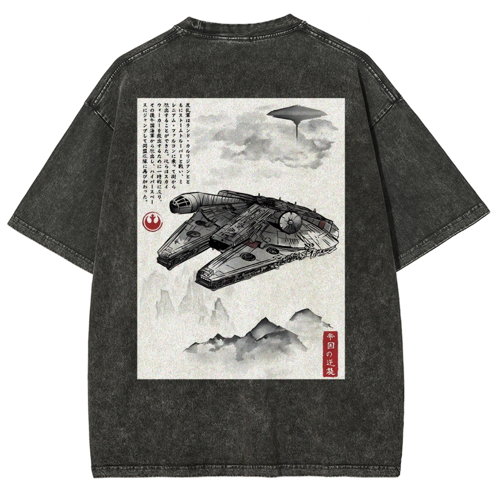 Battle of Endor Back Print Washed T-Shirt
