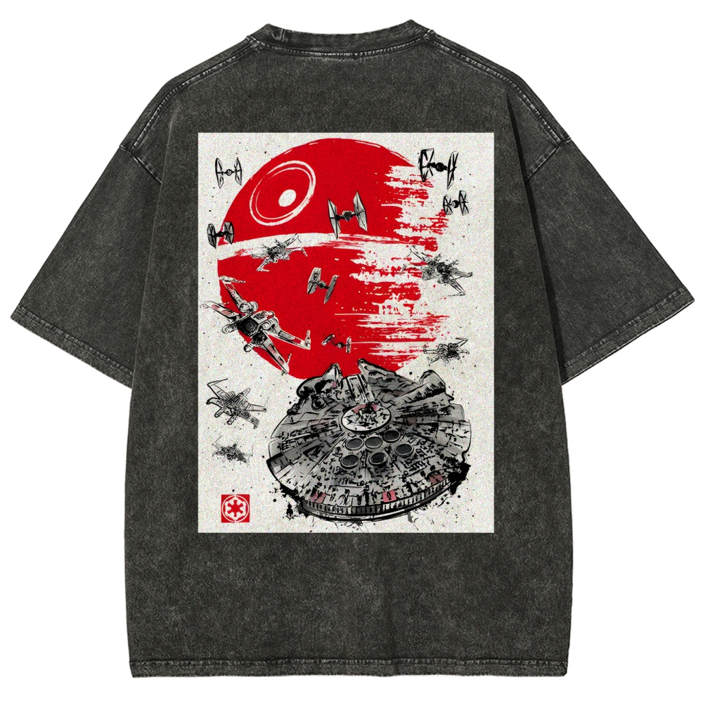 Battle of Endor Back Washed T-Shirt