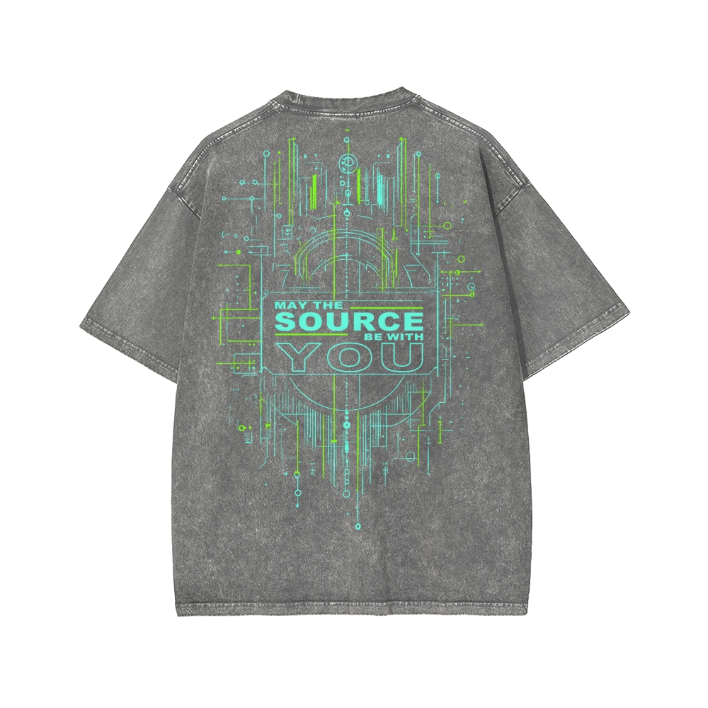 May The Source Be With You Washed T-shirt