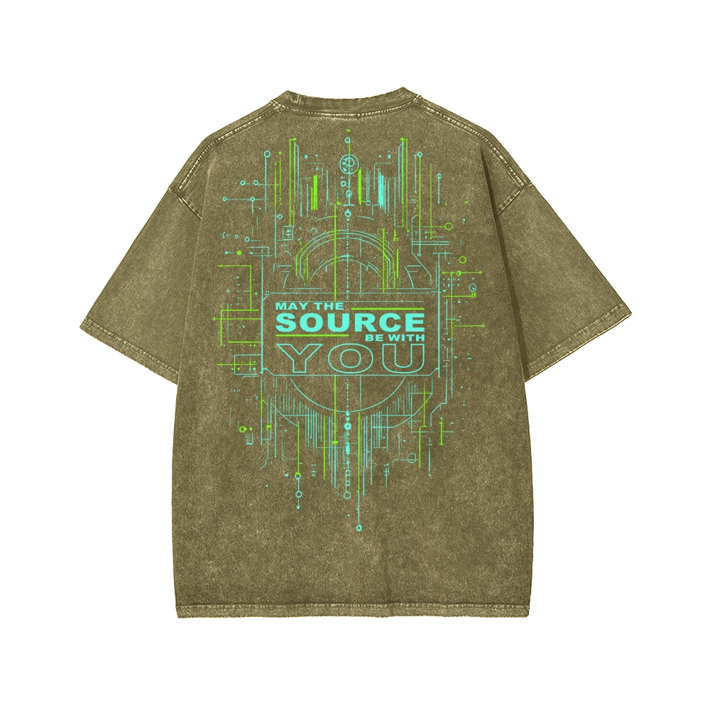 May The Source Be With You Washed T-shirt
