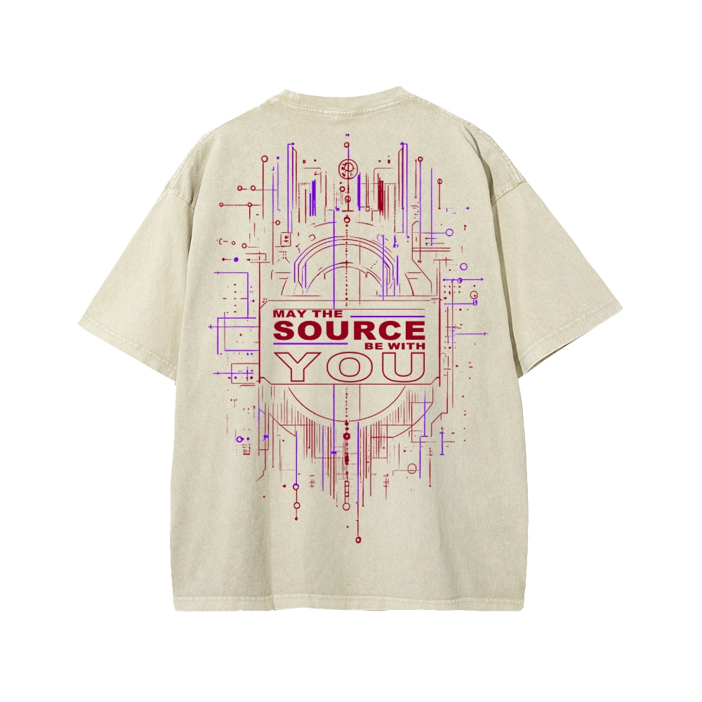May The Source Be With You Washed T-shirt