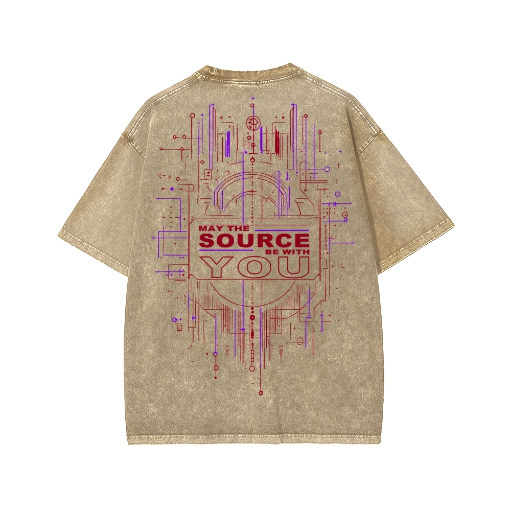 May The Source Be With You Washed T-shirt