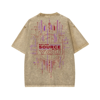 May The Source Be With You Washed T-shirt