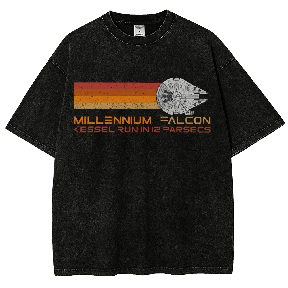 12 PARSECS Star Battles Vintage Distressed T-shirt-Geekbitshirts