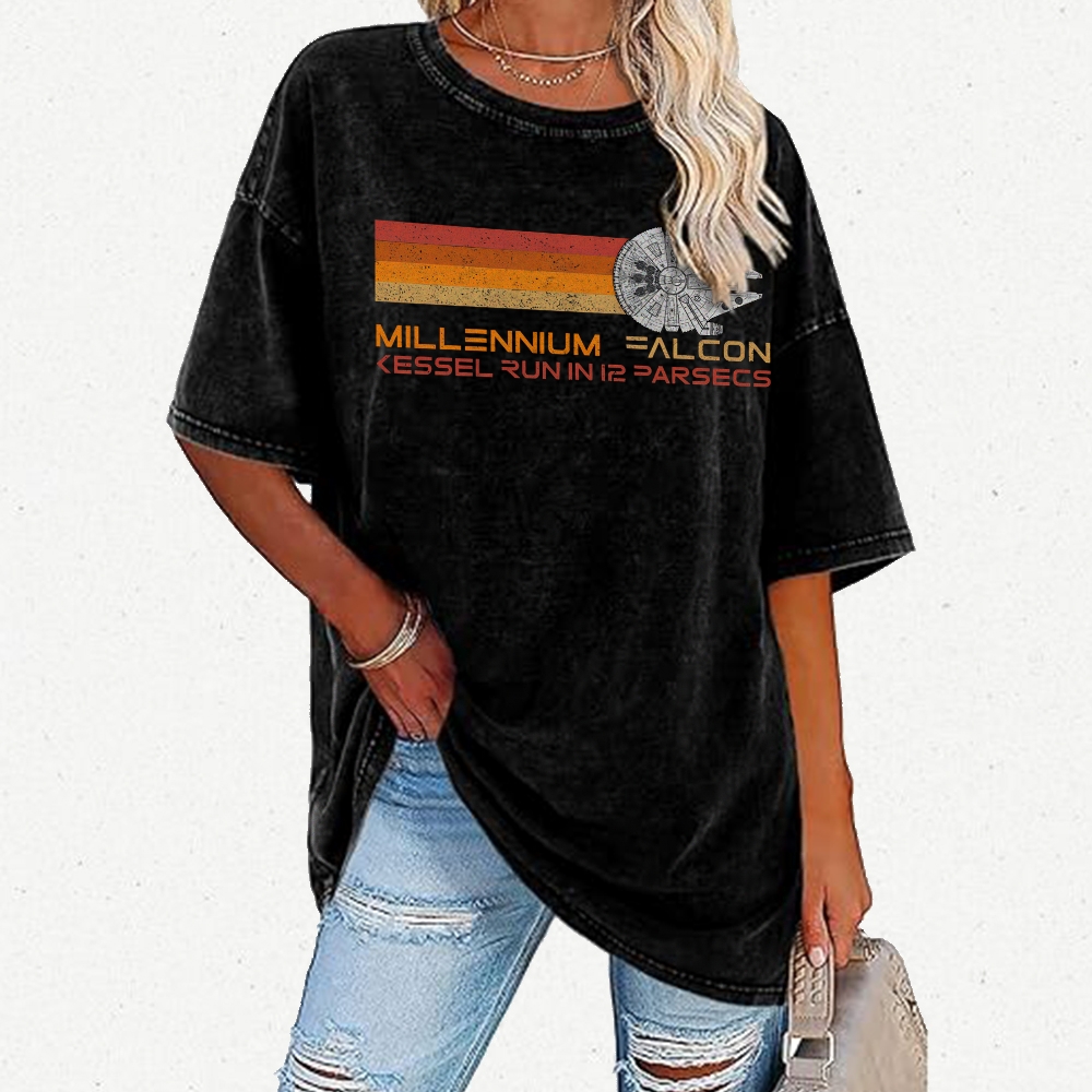 12 PARSECS Star Battles Vintage Distressed T-shirt