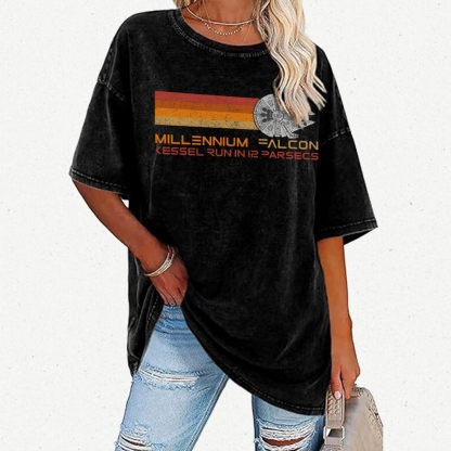 12 PARSECS Star Battles Vintage Distressed T-shirt