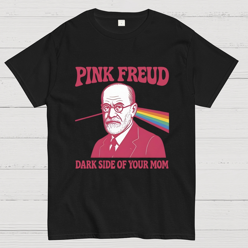 Pink Freud Dark Side Of Your Mom Rainbow Geek T-Shirt