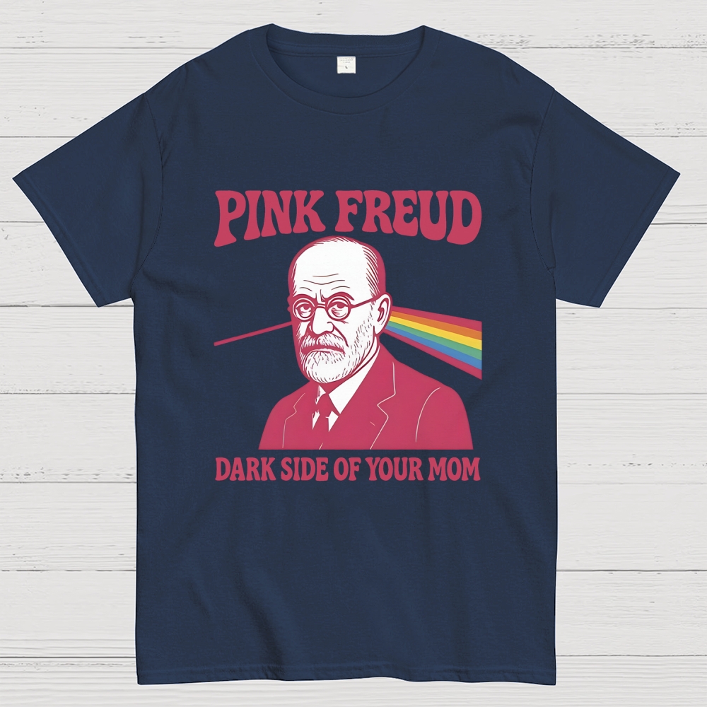 Pink Freud Dark Side Of Your Mom Rainbow Geek T-Shirt