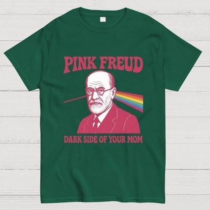 Pink Freud Dark Side Of Your Mom Rainbow Geek T-Shirt
