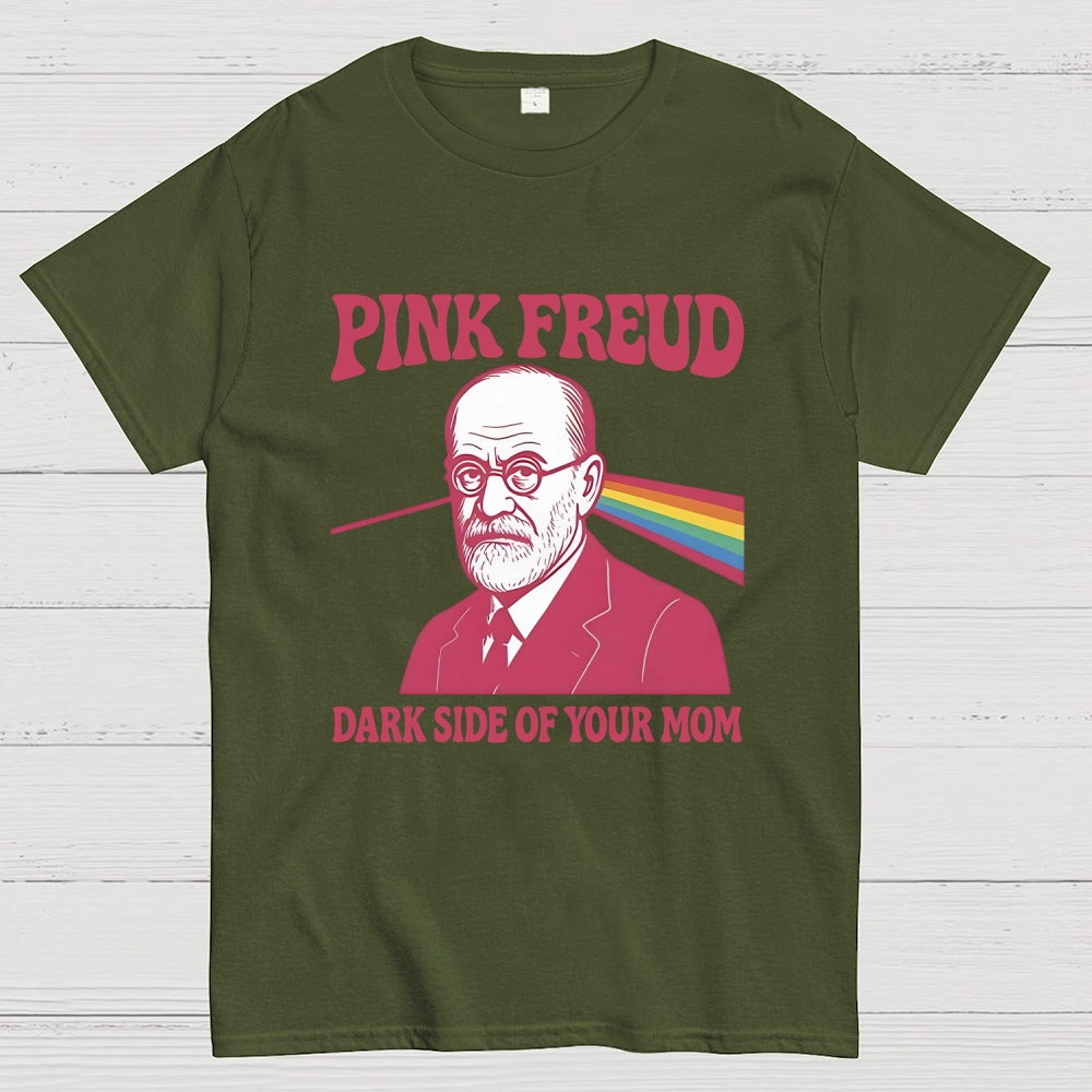 Pink Freud Dark Side Of Your Mom Rainbow Geek T-Shirt