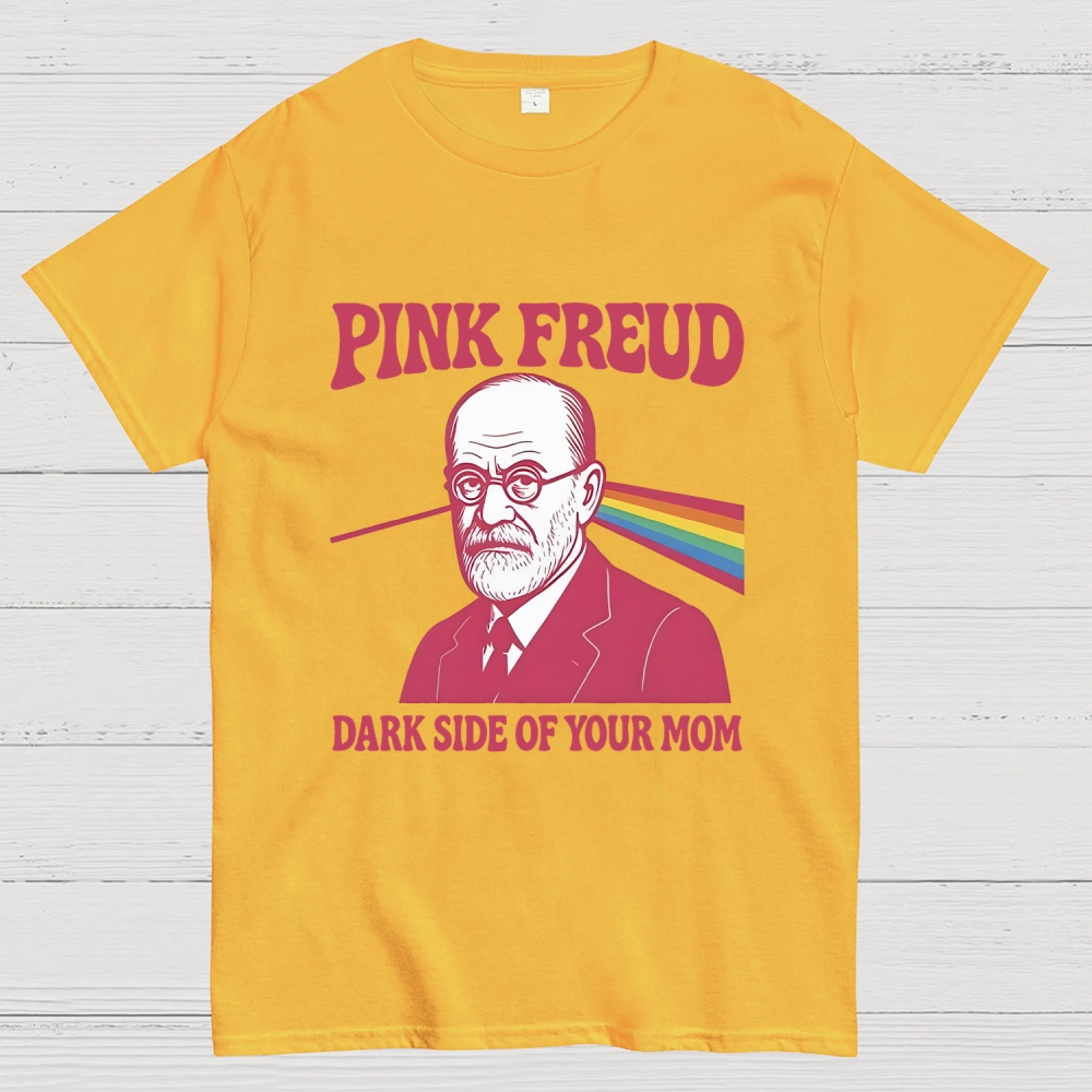 Pink Freud Dark Side Of Your Mom Rainbow Geek T-Shirt